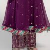 3 Piece Embroidered Suit Purple