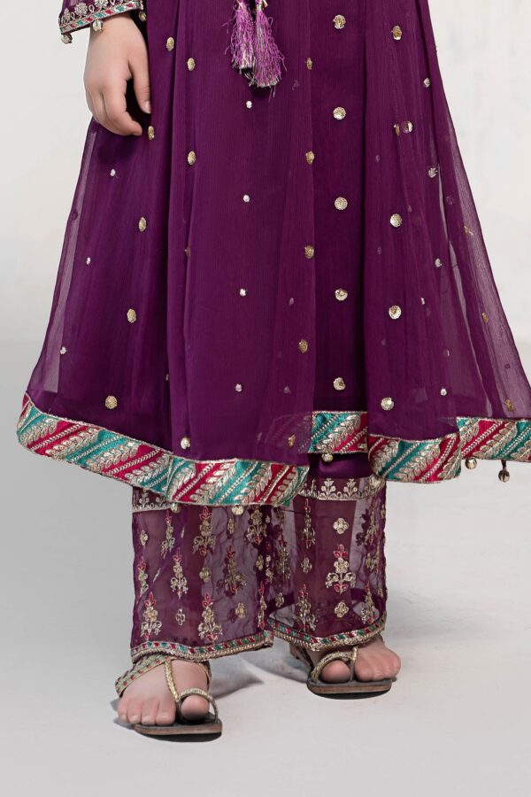 3 Piece Embroidered Suit Purple
