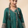 3 Piece Embroidered Raw Silk Suit