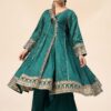 3 Piece Embroidered Raw Silk Suit