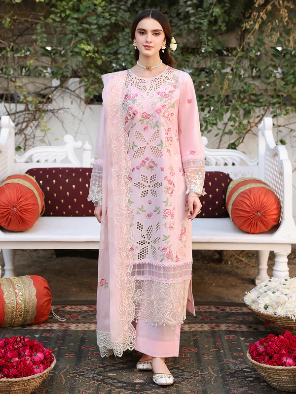 Premium 3 Piece Embroidered Lawn Suit - Unstitched