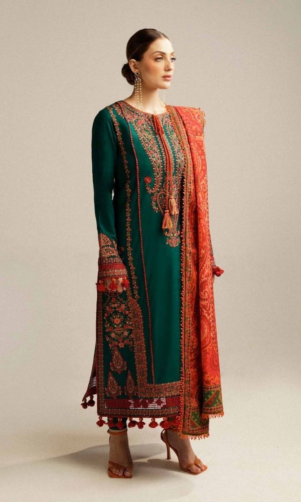 Premium 3 Piece Embroidered Lawn Suit - Unstitched