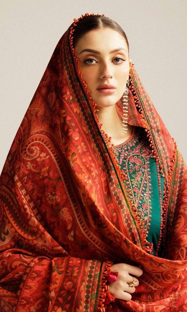 Premium 3 Piece Embroidered Lawn Suit - Unstitched