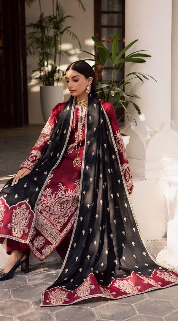 Premium 3 Piece Embroidered Lawn Suit - Unstitched