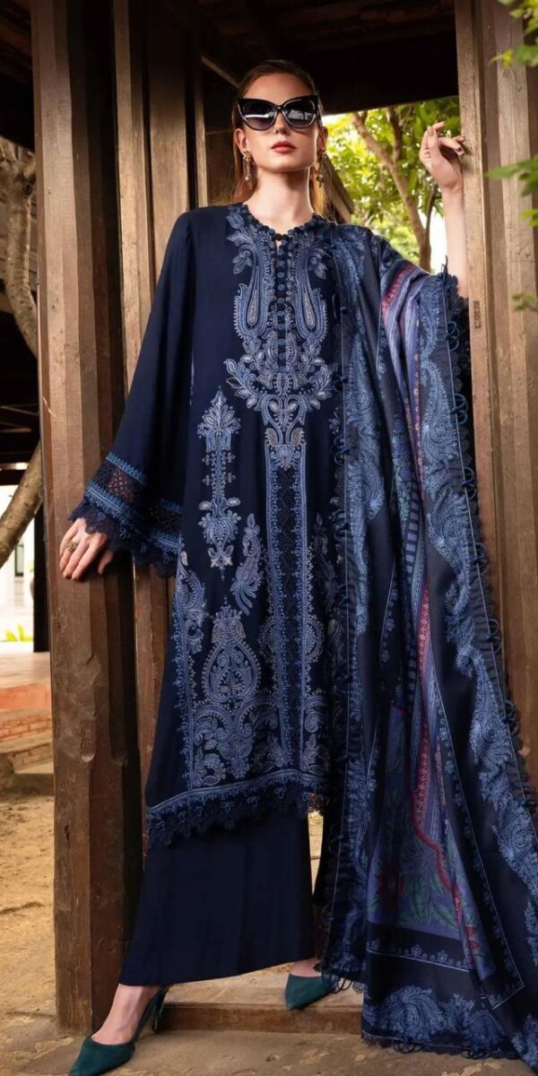 Premium 3 Piece Embroidered Lawn Suit - Unstitched