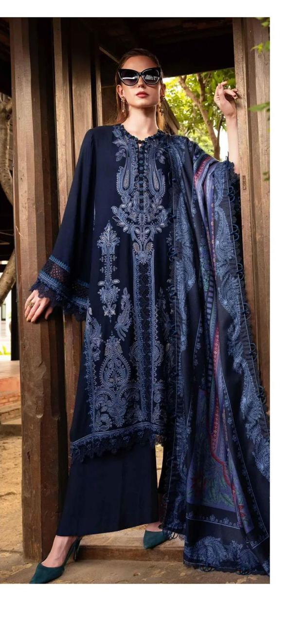Premium 3 Piece Embroidered Lawn Suit - Unstitched