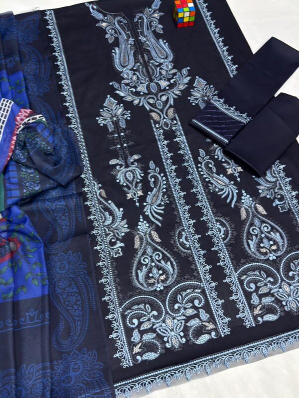 Premium 3 Piece Embroidered Lawn Suit - Unstitched