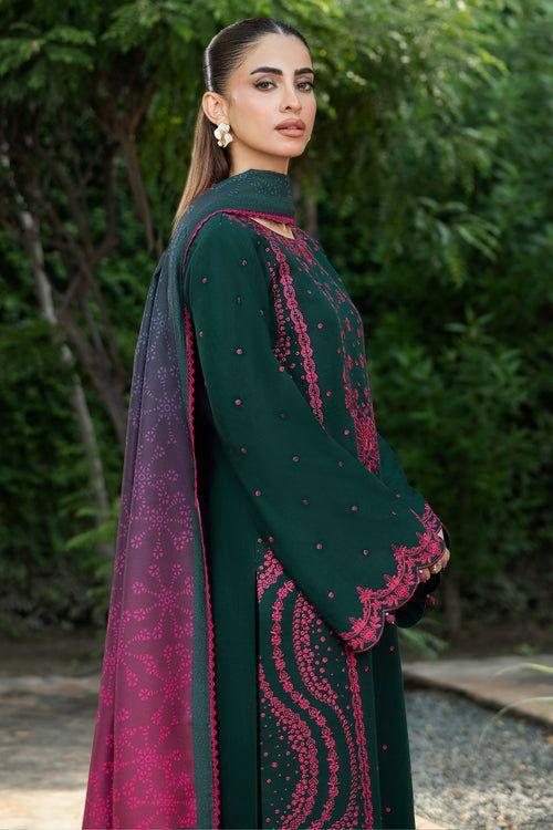Premium 3 Piece Embroidered Lawn Suit - Unstitched