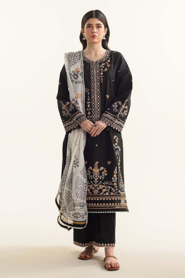 Premium 3 Piece Embroidered Lawn Suit - Unstitched
