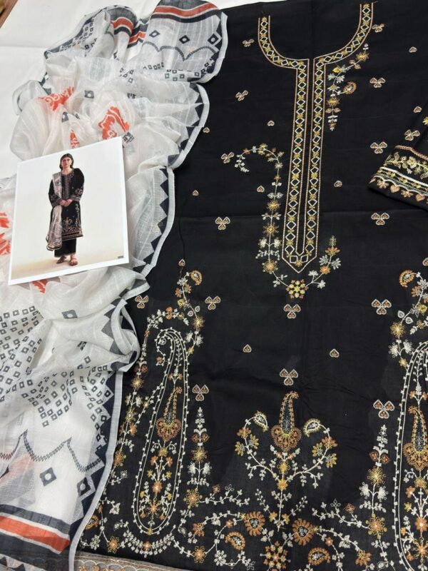 Premium 3 Piece Embroidered Lawn Suit - Unstitched