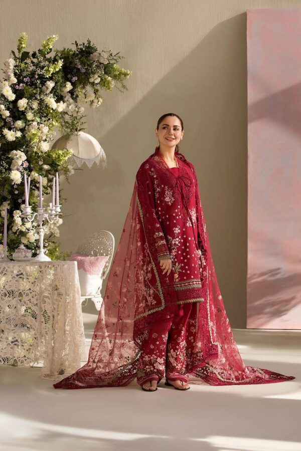 Premium 3 Piece Embroidered Lawn Suit - Unstitched