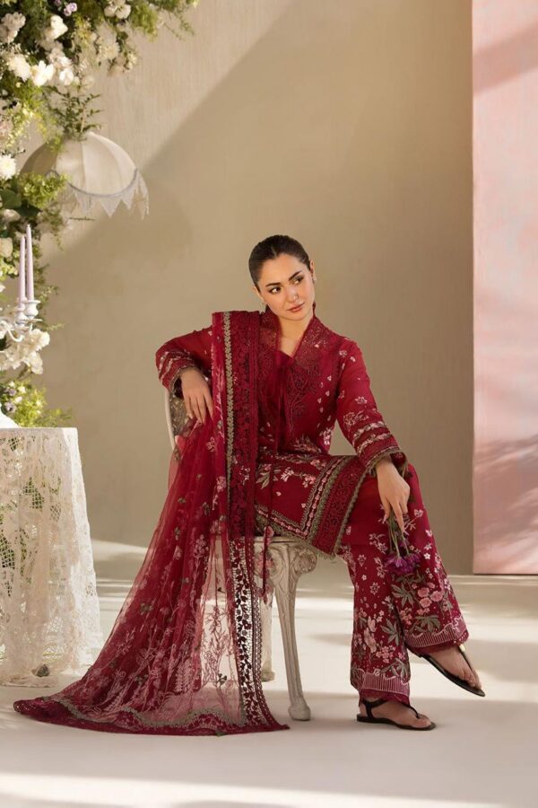 Premium 3 Piece Embroidered Lawn Suit - Unstitched
