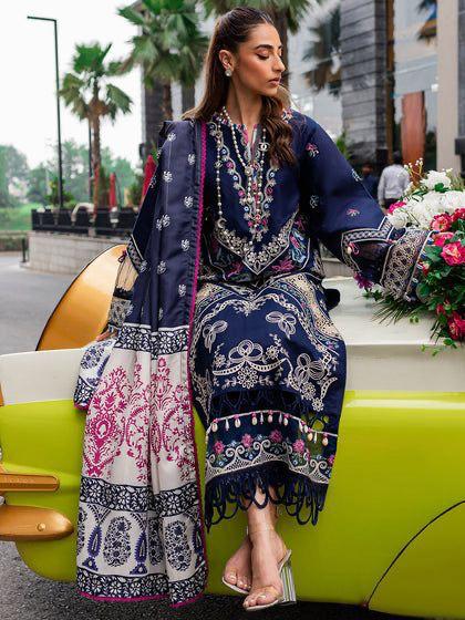 Premium 3 Piece Embroidered Lawn Suit - Unstitched