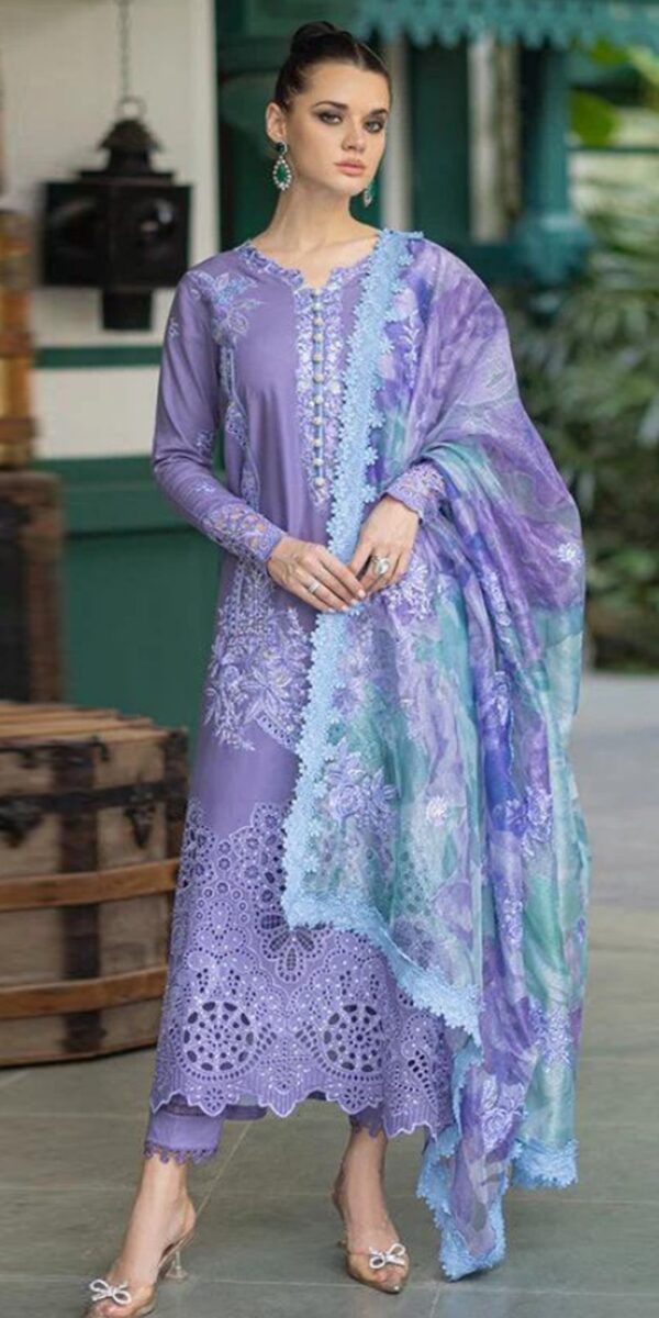 Premium 3 Piece Embroidered Lawn Suit - Unstitched