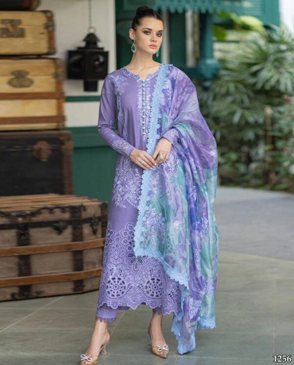 Premium 3 Piece Embroidered Lawn Suit - Unstitched