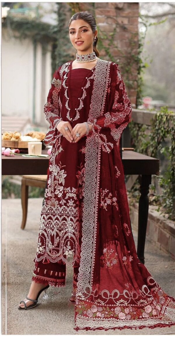 Premium 3 Piece Embroidered Lawn Suit - Unstitched