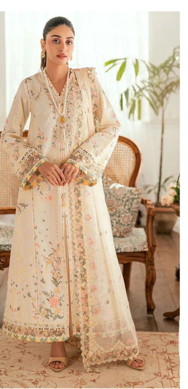 Premium 3 Piece Embroidered Lawn Suit - Unstitched
