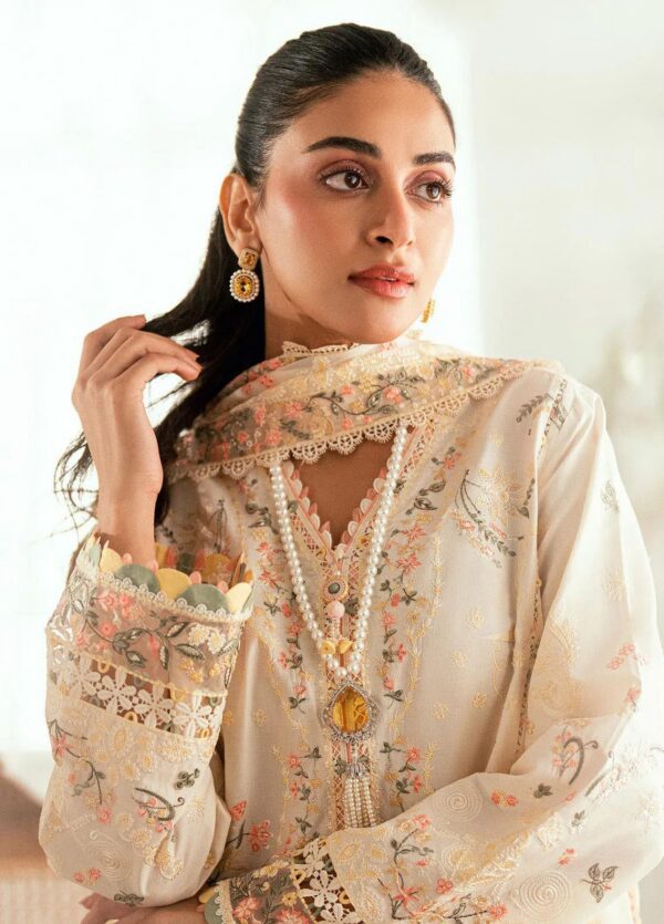 Premium 3 Piece Embroidered Lawn Suit - Unstitched