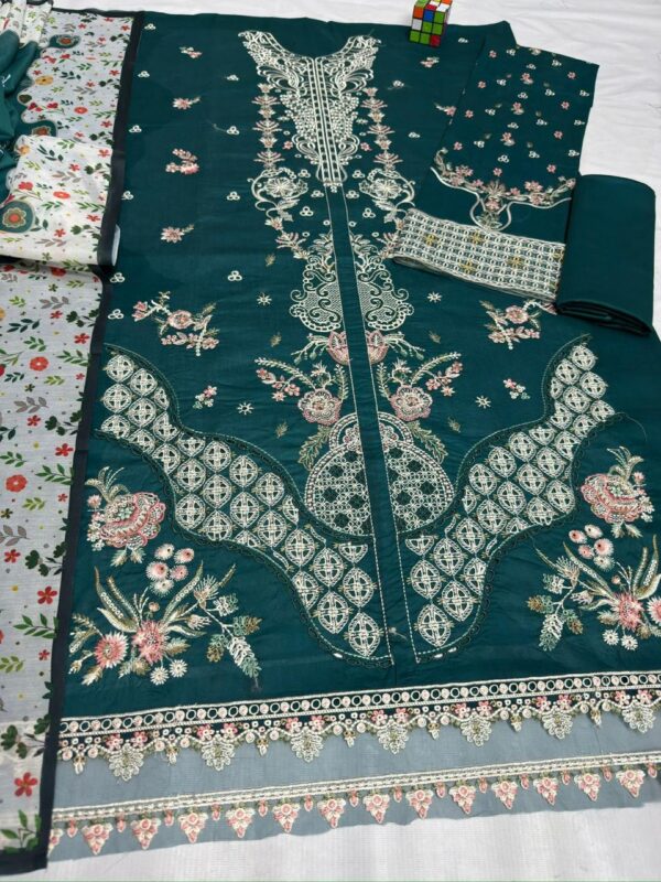 Premium 3 Piece Embroidered Lawn Suit - Unstitched