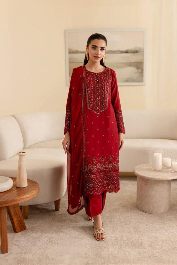 Premium 3 Piece Embroidered Lawn Suit - Unstitched