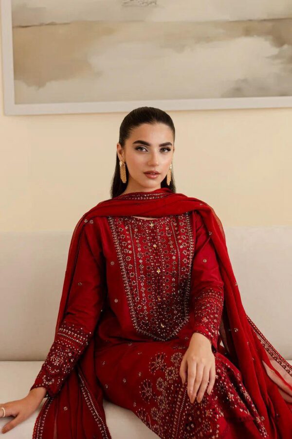 Premium 3 Piece Embroidered Lawn Suit - Unstitched