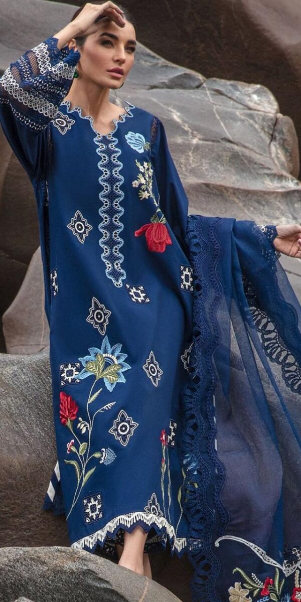 Premium 3 Piece Embroidered Lawn Suit - Unstitched