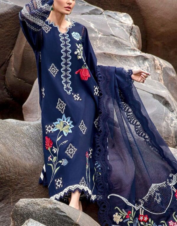 Premium 3 Piece Embroidered Lawn Suit - Unstitched