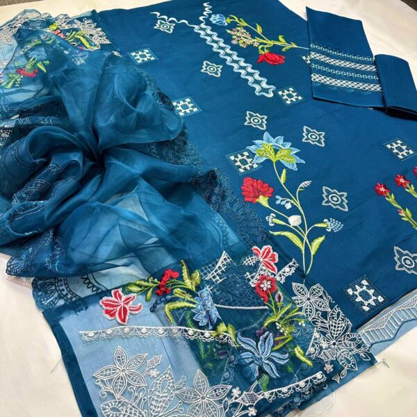 Premium 3 Piece Embroidered Lawn Suit - Unstitched