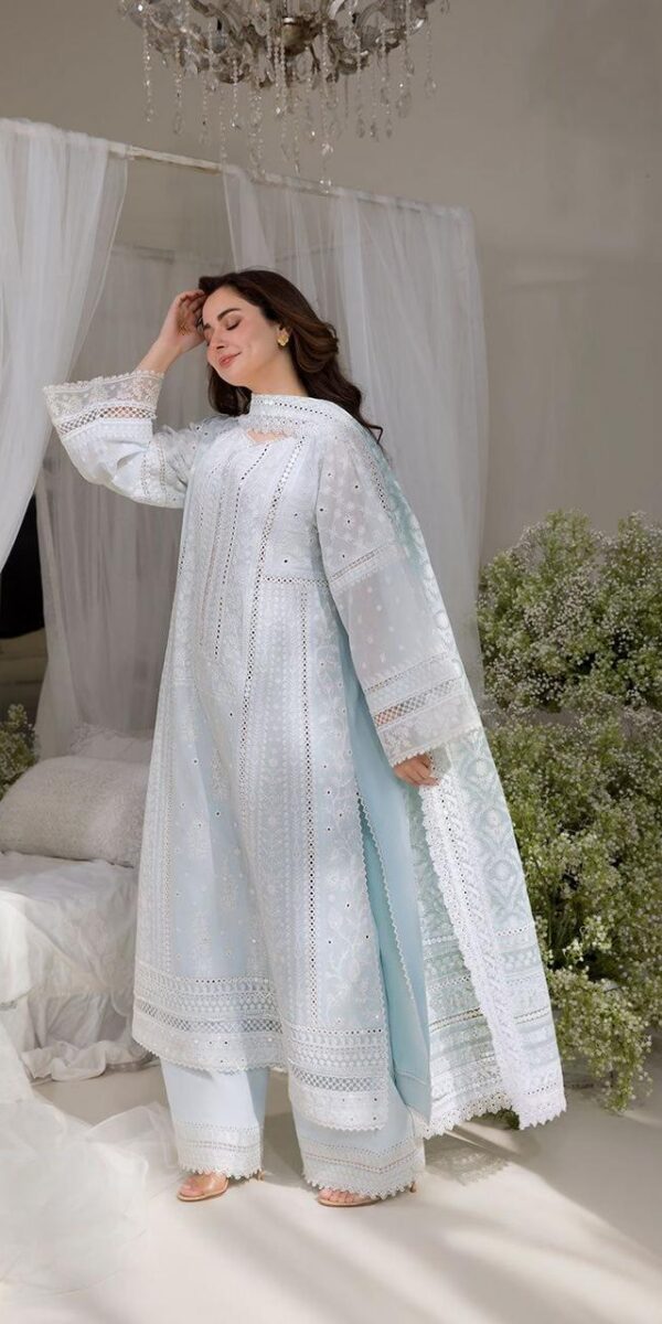 Premium 3 Piece Embroidered Lawn Suit - Unstitched
