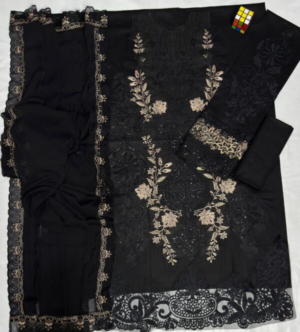 Premium 3 Piece Embroidered Lawn Suit - Unstitched
