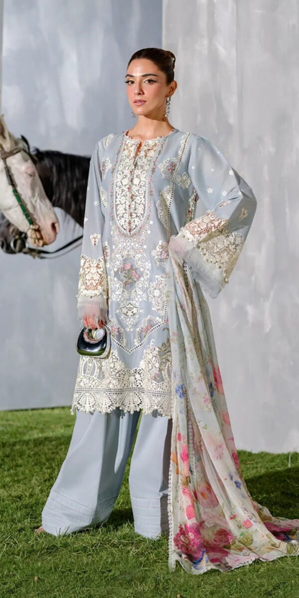 Premium 3 Piece Embroidered Lawn Suit - Unstitched