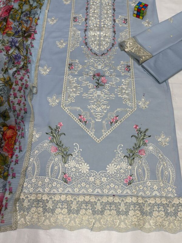 Premium 3 Piece Embroidered Lawn Suit - Unstitched