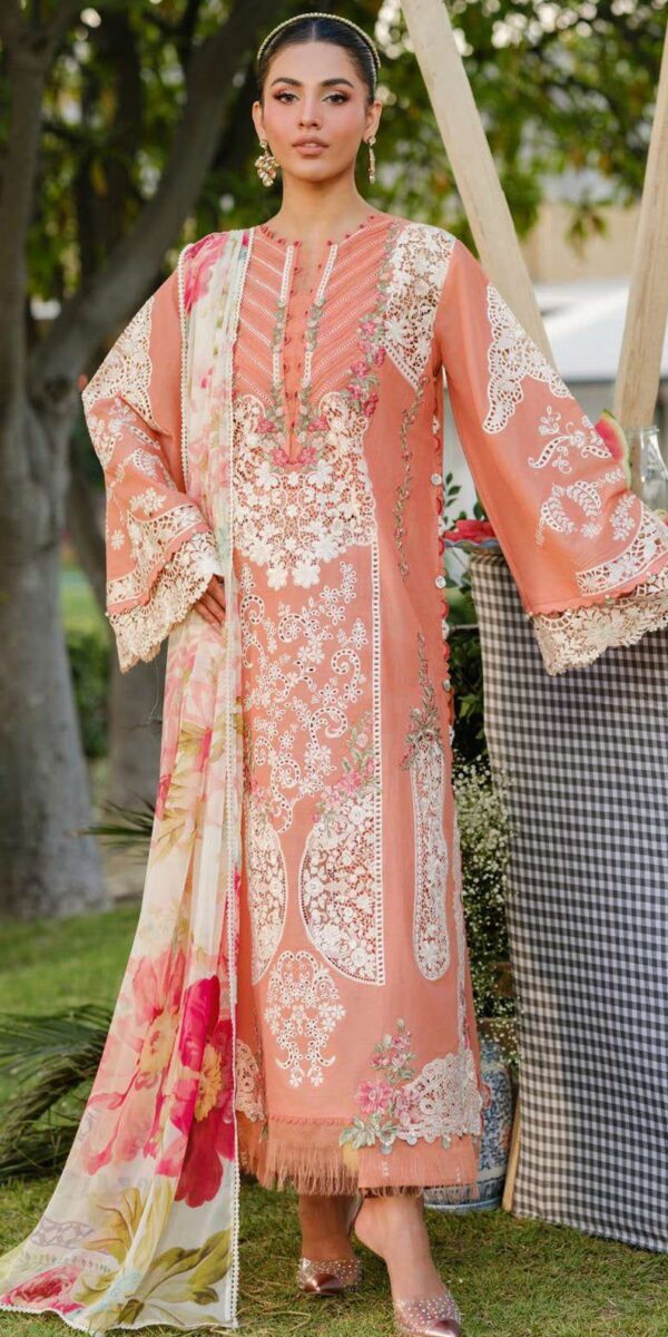 Premium 3 Piece Embroidered Lawn Suit - Unstitched