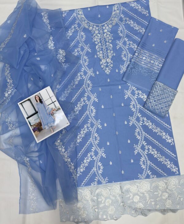 Premium 3 Piece Embroidered Lawn Suit - Unstitched