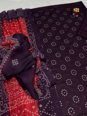 Premium 3 Piece Embroidered Lawn Suit - Unstitched