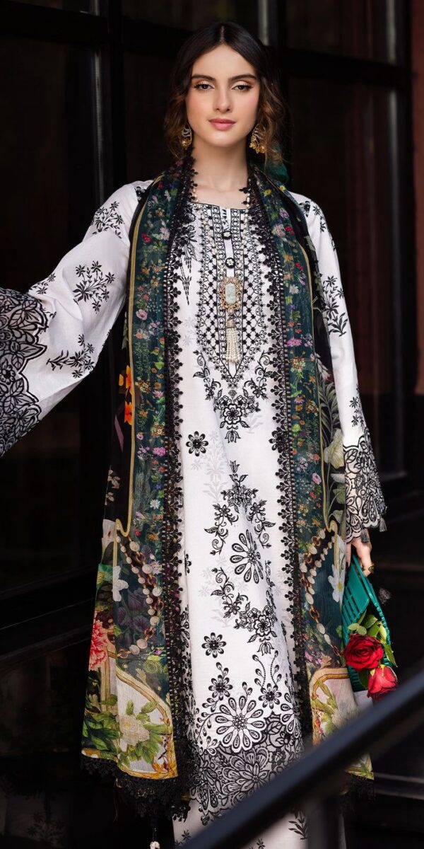 Premium 3 Piece Embroidered Lawn Suit - Unstitched