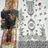 Premium 3 Piece Embroidered Lawn Suit - Unstitched