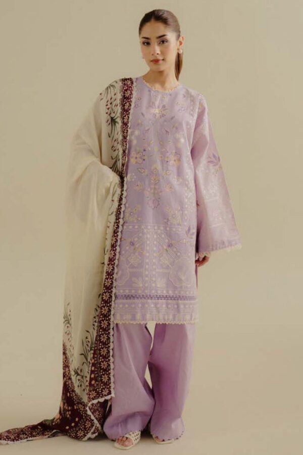 Premium 3 Piece Embroidered Lawn Suit - Unstitched