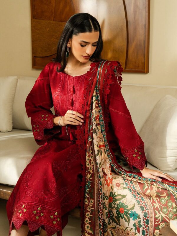 Premium 3 Piece Embroidered Lawn Suit - Unstitched