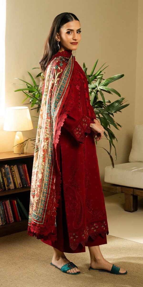 Premium 3 Piece Embroidered Lawn Suit - Unstitched