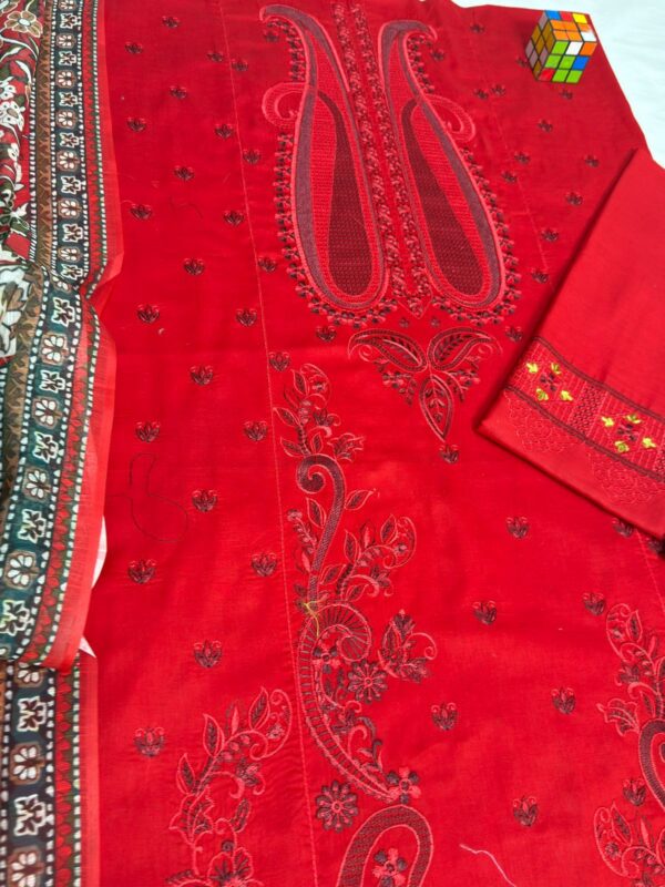 Premium 3 Piece Embroidered Lawn Suit - Unstitched