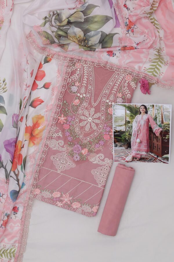Premium 3 Piece Embroidered Lawn Suit - Unstitched