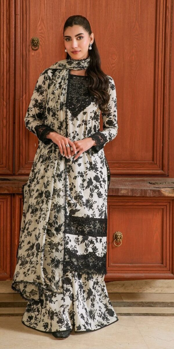 Premium 3 Piece Embroidered Lawn Suit - Unstitched