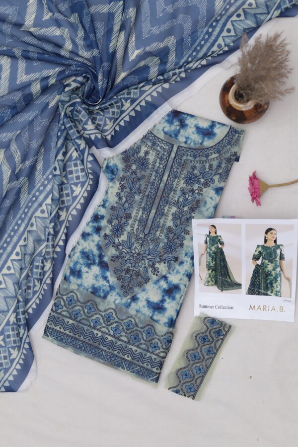 Premium 3 Piece Embroidered Lawn Suit - Unstitched