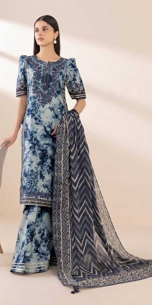 Premium 3 Piece Embroidered Lawn Suit - Unstitched