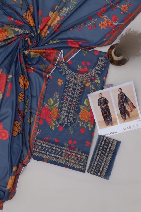 Premium 3 Piece Embroidered Lawn Suit - Unstitched