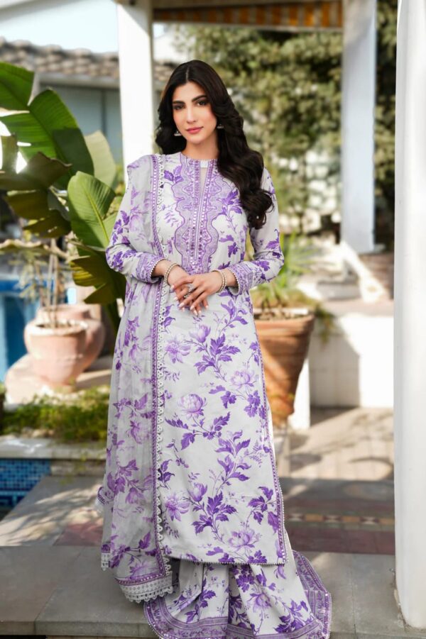 Premium 3 Piece Embroidered Lawn Suit - Unstitched