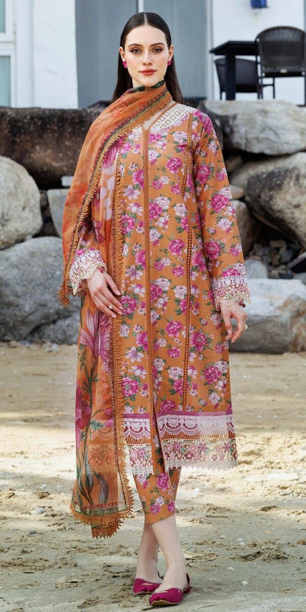 Premium 3 Piece Embroidered Lawn Suit - Unstitched