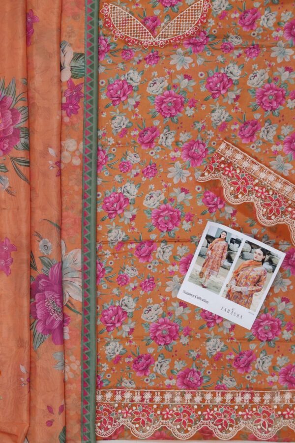 Premium 3 Piece Embroidered Lawn Suit - Unstitched