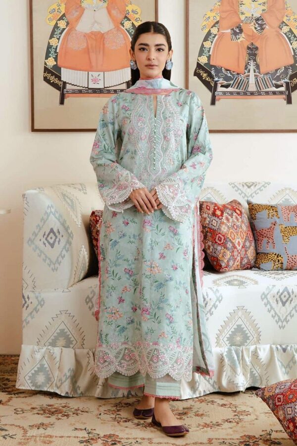 Premium 3 Piece Embroidered Lawn Suit - Unstitched